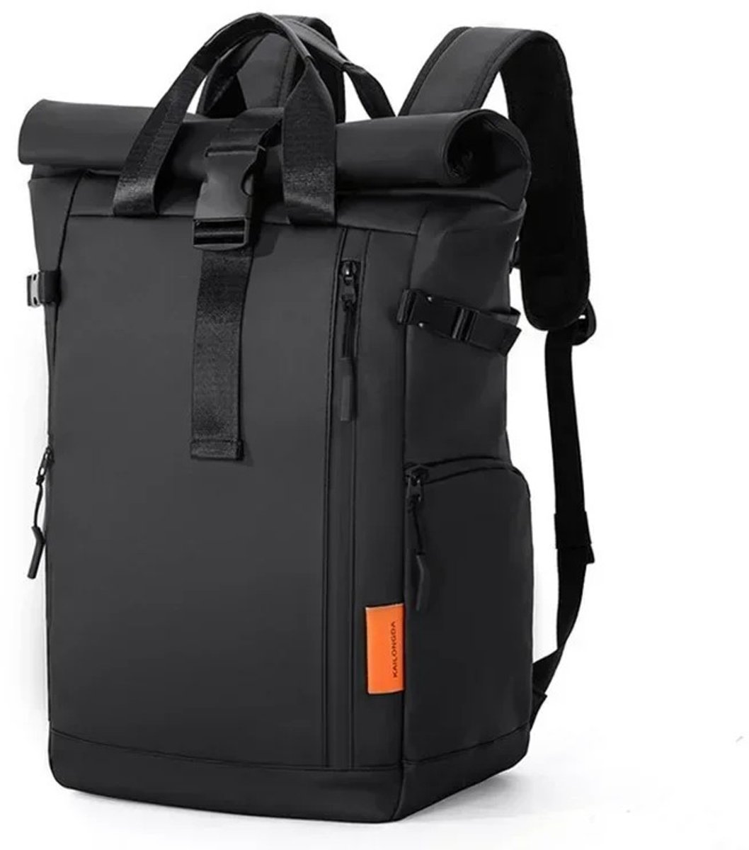 Multifunctionele Rugzak voor Heren - Reisrugzak & Schoudertas voor Outdoor, School & Weekend - Laptopvak - 15 x 28 x 50 cm - Rugtas 21L - Zwart