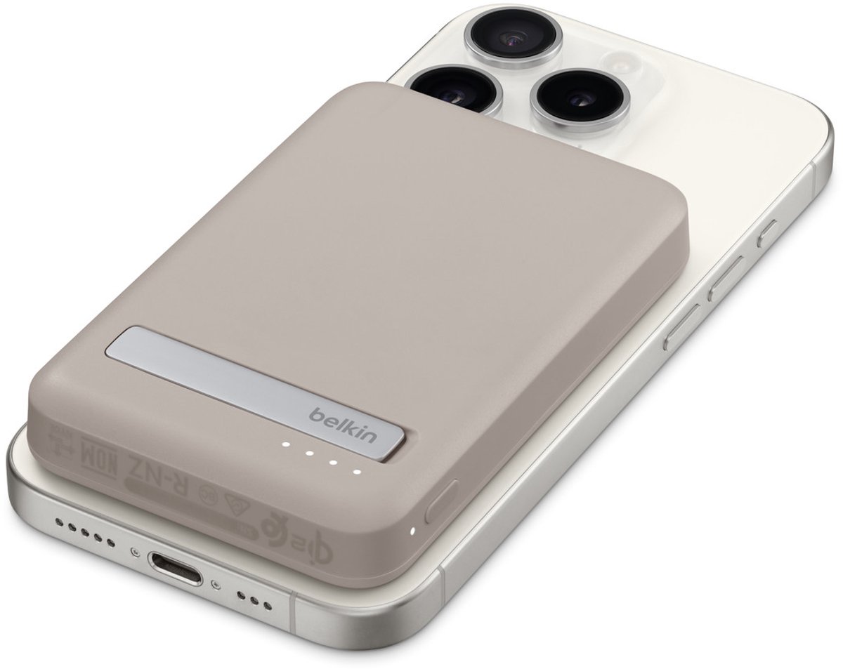 Belkin BoostCharge Pro Magnetische Powerbank 5K - Zand - afbeelding 3
