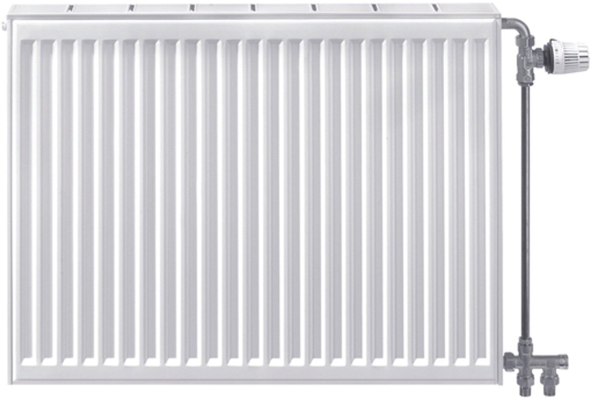 Stelrad Compact All In paneelradiator 40x220cm type 33 3764watt 4 aansluitingen Staal Wit glans
