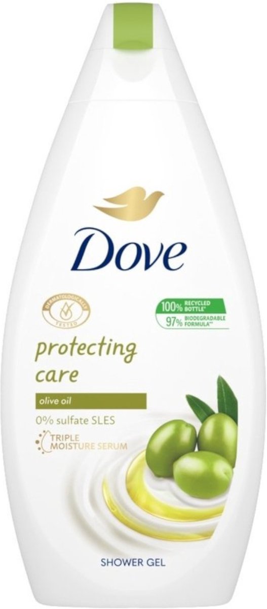Goedkoopste Dove Protecting Care - Douchegel - Olijfolie - Sulfaatvrij - 450 ml