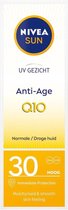 NIVEA SUN UV Anti-Age Q10 Zonnebrand Gezicht - SPF 30 - Zonnebrandcrème - Anti Rimpel Zonnecrème - 50 ml