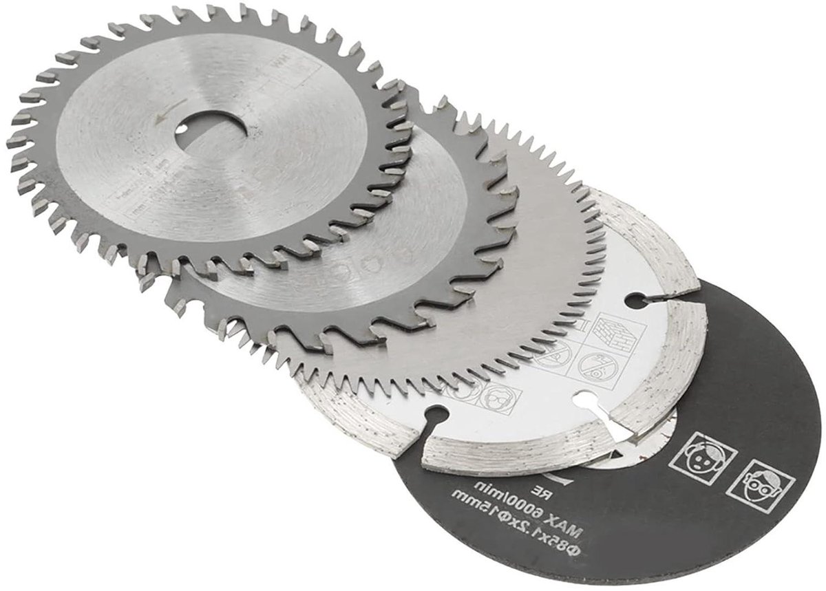 85mm Mini Carbide Cirkelzaagbladen - 5 stuks - Voor Elektrische Handzagen en Schuiftafelzagen - Snijgereedschap - 15mm Binnendiameter