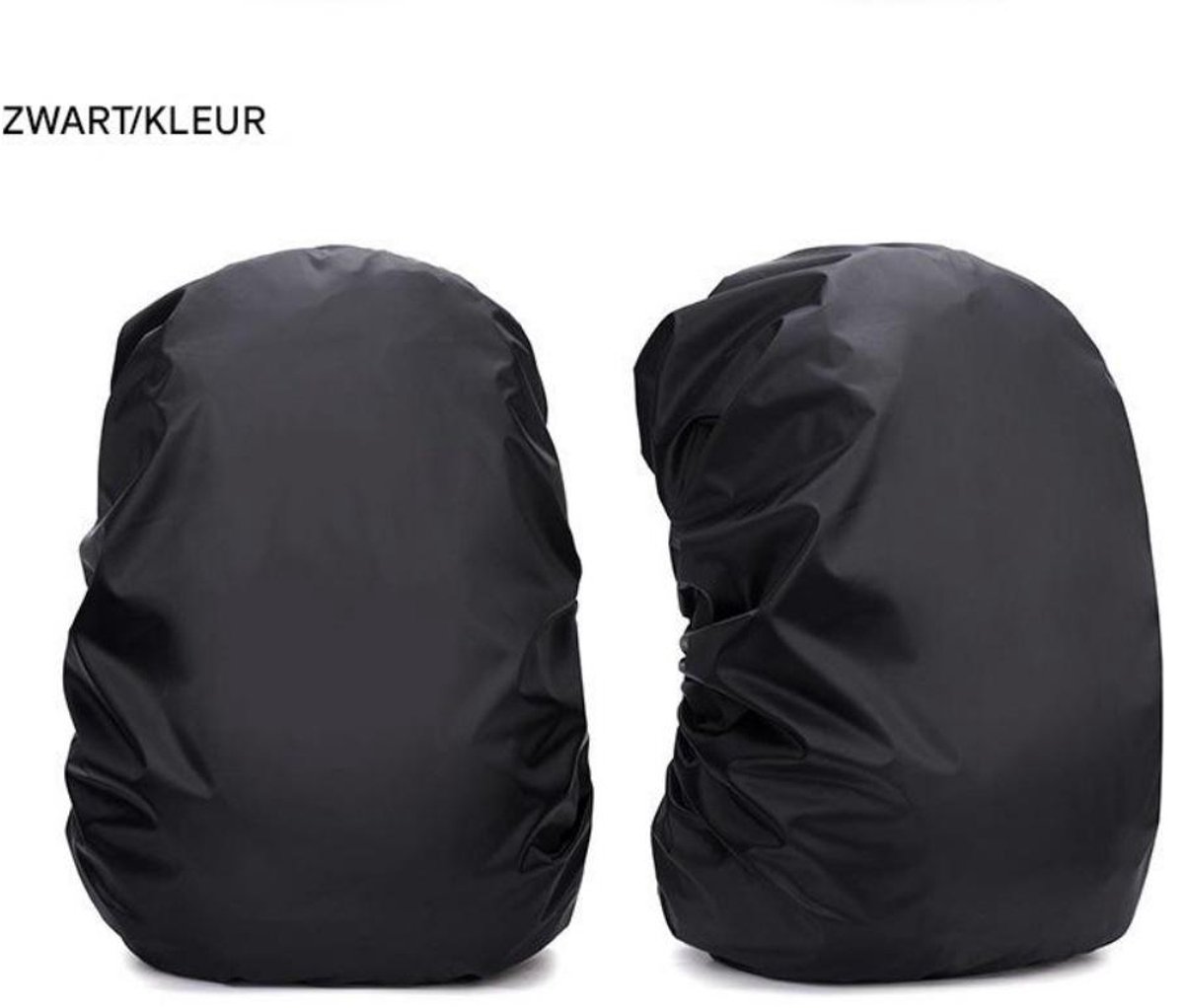 Zwarte Backpack Rain Cover - rugzak regenhoes - Regenhoes -Flightbag voor rugzak - Rugzak vluchttas - Schoolrugzak - 45L - Zwart - 2-pack