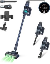 Bol.com Steelstofzuiger CleanDetect 450W - Kruimeldief - Draadloos - 4 Opzetstukken - Stofzuiger - Zonder zak op accu - Samako aanbieding