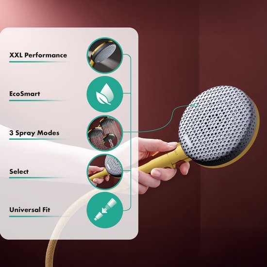 Hansgrohe Raindance Select S 120 handdouche 3 straalsoorten glanzend chroom | X²O Badkamers Hansgrohe Raindance Select S 120 handdouche 3 straalsoorten glanzend chroom | X²O Badkamers