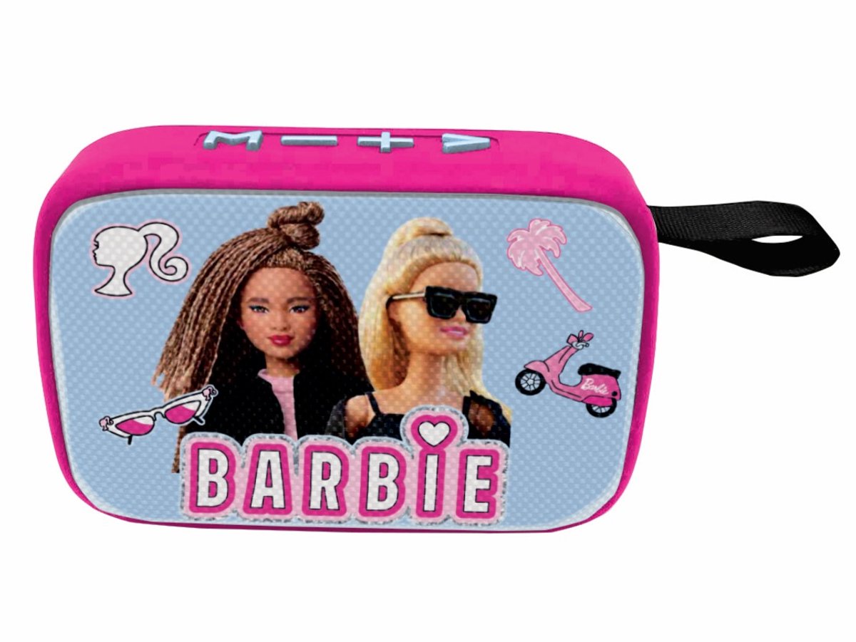 Lexibook Barbie Draagbare Bluetooth-speaker Met Stoffen Afwerking Roze