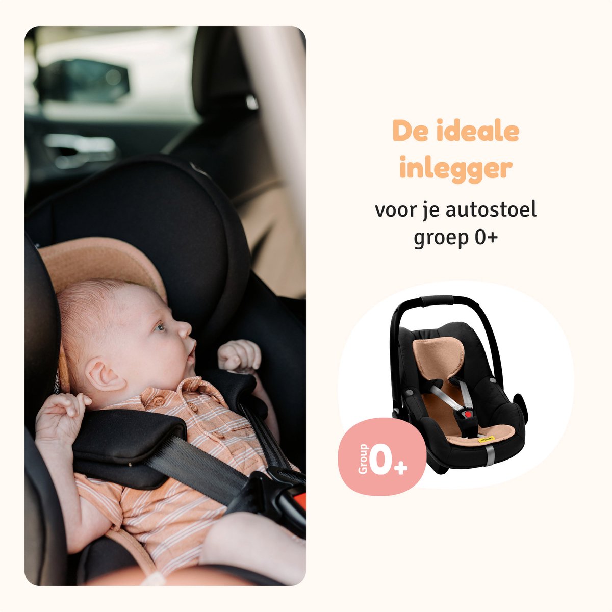 AeroMoov Air Layer – Inlegkussen Autostoel – Ademend & Warmteregulerend - Groep 0+ - Tuscany – foto 4