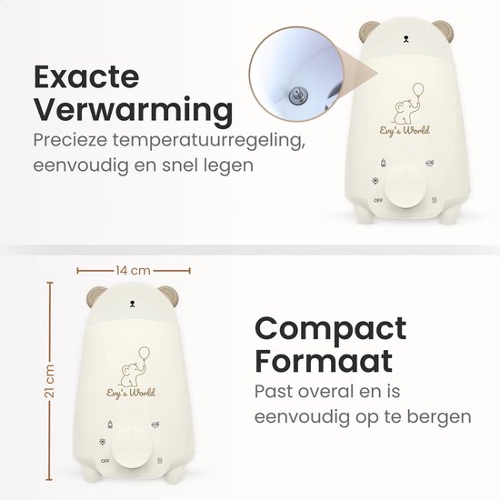 Flessenwarmer Baby 4-in-1 - Snel Opwarmen, Ontdooien, Steriliseren - Voor Flessen, Speentjes & Fopspenen - Elektrisch & Compact - Ideaal voor Borstvoeding & Babyvoeding - Babyuitzet - Babyshower van Merkloos — afbeelding 2