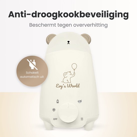 Flessenwarmer Baby 4-in-1 - Snel Opwarmen, Ontdooien, Steriliseren - Voor Flessen, Speentjes & Fopspenen - Elektrisch & Compact - Ideaal voor Borstvoeding & Babyvoeding - Babyuitzet - Babyshower van Merkloos — afbeelding 3