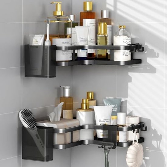 Cubic Hoekplanchet | Chroom | Glas | Badkamer 190-2102