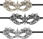 Zwart mysterieus oogmasker voor dames | Fun en Feest