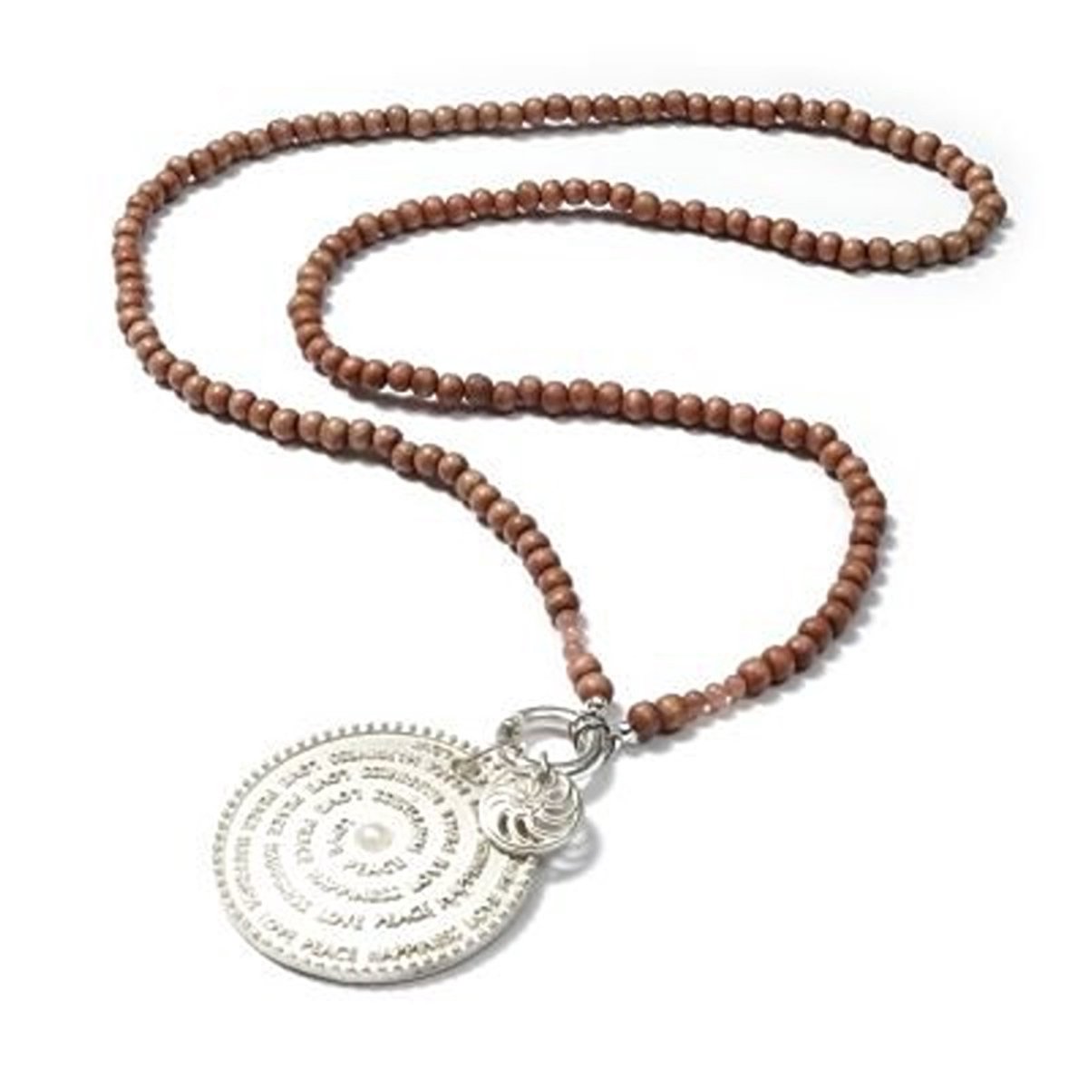 Ibiza Ketting- Zilverglanzend - Cappuchino