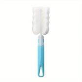 Accessoire Puériculture Kit Nettoyage Biberon 6 Pièces - Brosses éponge Et Nylon - Nettoyeur Tétine Et Paille - Vert Kit Nettoyage Biberon éponge