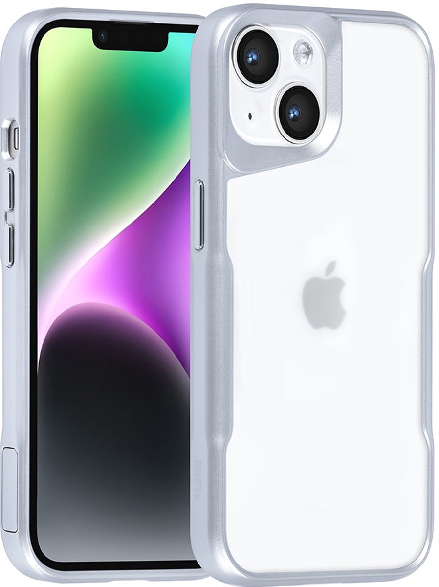 TUNIQ telefoonhoesje voor Apple iPhone 14 - Siliconen backcover - Zilver