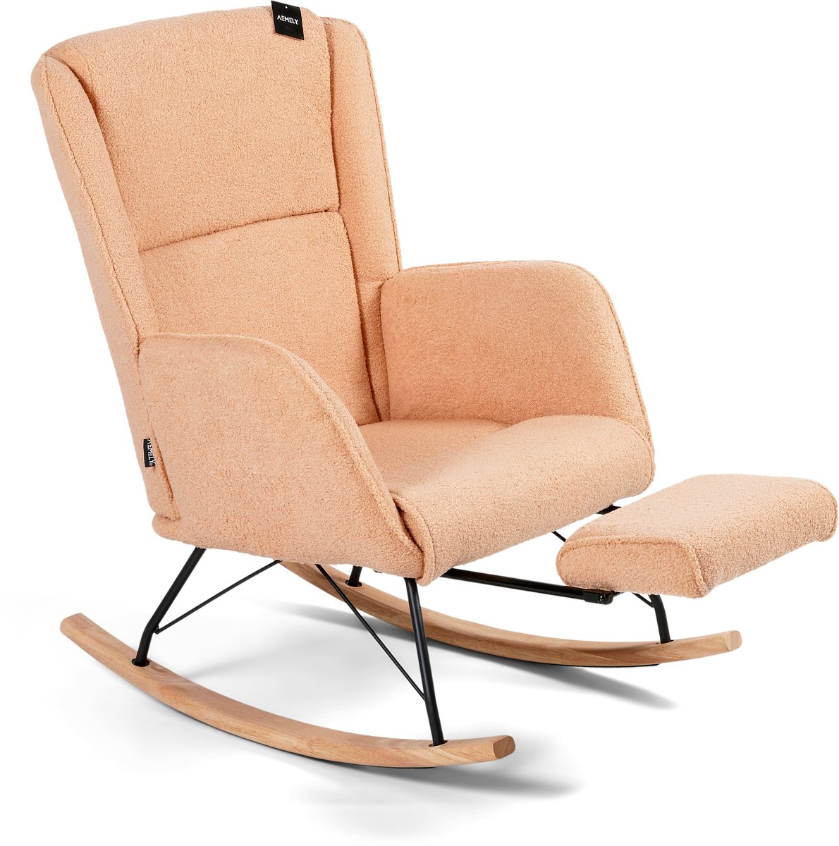 Aemely Schommelstoel Relax - Beige Apricot Teddy