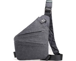 Crossbodytassen - Schoudertassen - Anti-diefstal crossbodytassen - Kleine crossbodytassen - Crossbodytassen met meerdere zakken - Multifunctionele crossbodytassen - Unisex - Geschikt voor reizen, buiten, sport, werk Crossbodytassen - Grijs