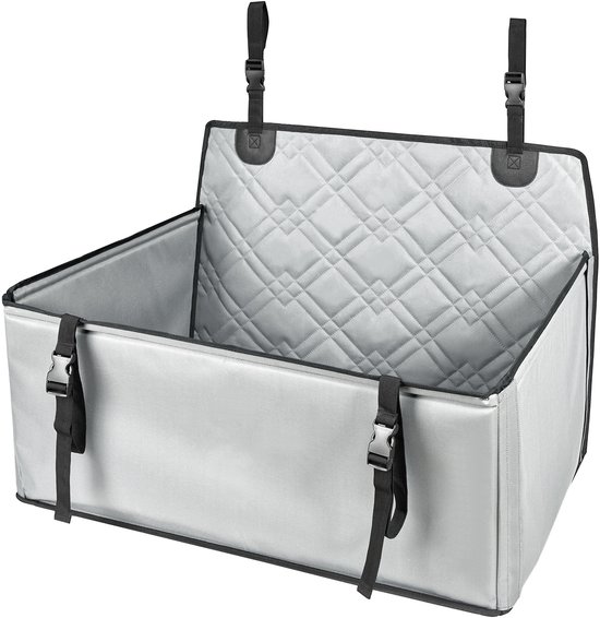 Siège Auto Pour Chien étanche Et Lavable - Petits Et Moyens Chiens, Avec Ceinture De Sécurité Et Dessous Antidérapant - Gris