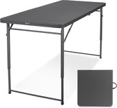 BOTC Inklapbare Tafel - Klaptafel - 120*60CM - Vouwtafel - Kampeertafel - Inklapbaar - Draagbaar - Zwart