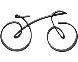 UberPrints3D | Minimalistische Fiets beeldje – Het Ultieme Cadeau voor Fietsliefhebbers 15x1,5x8 cm zwart PLA materiaal UberPrints3D | Minimalistische Fiets beeldje – Het Ultieme Cadeau voor Fietsliefhebbers 15x1,5x8 cm zwart PLA materiaal