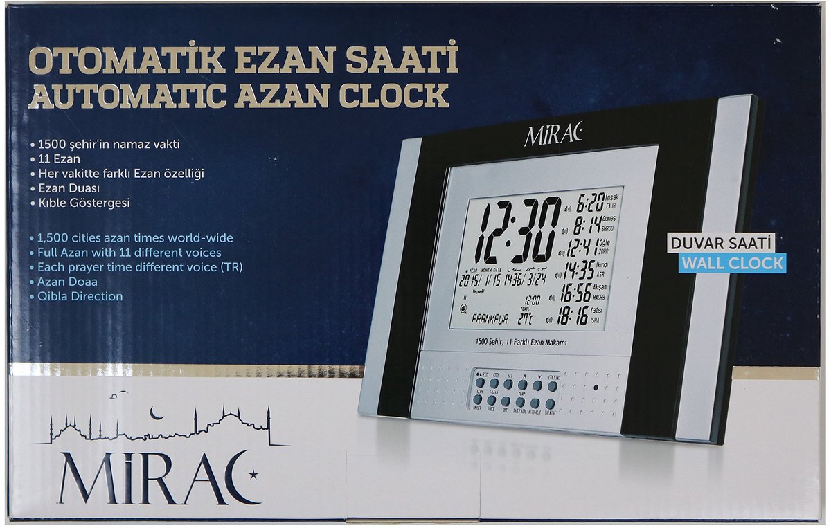MIRAC Azan Wanduhr-Ezan Duvar Saati, 18