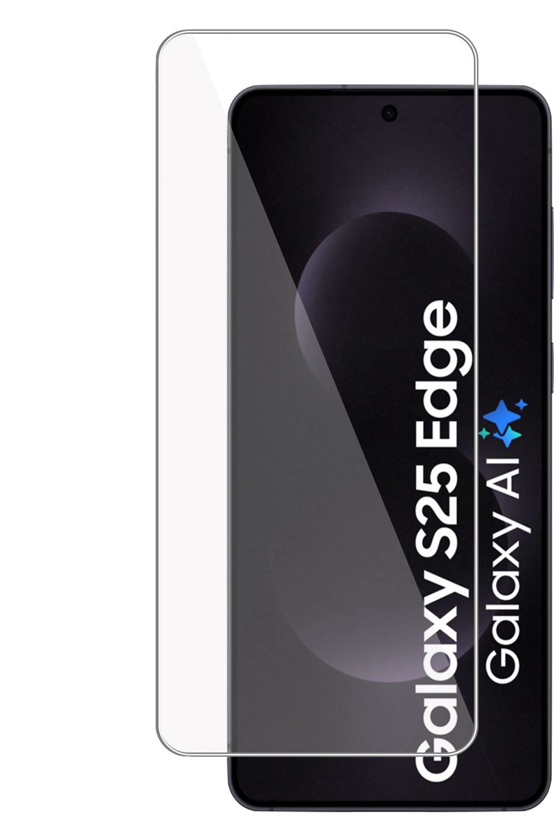 TechNow Screenprotector geschikt voor Samsung Galaxy S25 Edge Screenprotector - Gehard Glas - Rounded - Proteqt+