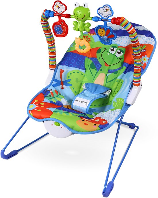 Mobiclinic Flash - Wipstoel - Babyhangmat - Arco Interactief - Liggend - Met harnas - Trilling en Muziek - Baby- en Peuterstoel - Tot 9 kg - Multicolor