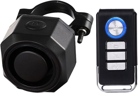 Cruxer fietsalarm met afstandsbediening, draadloze vibratie bewegingssensor motorfietsalarm, anti-diefstal fietsalarmsysteem luid 113dB inbraak voertuig accessoires voor mountainbike elektrische