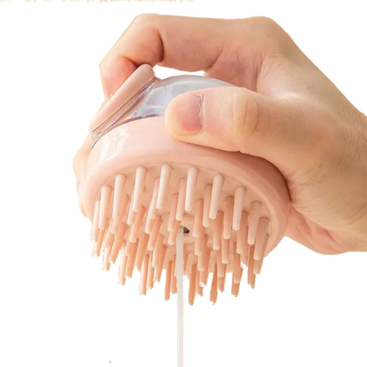Slimtron - Universele Scalp Massager met Zeep/Shampoo Dispenser – Voor Mens en huisdier - Roze