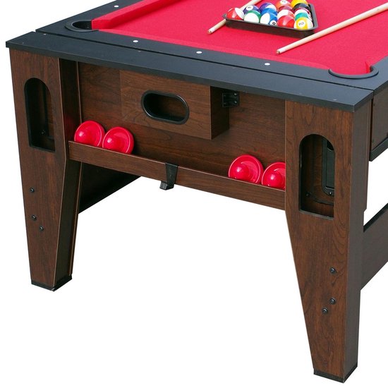 Cougar Reverso Pool & Airhockeytafel 6ft - Verstelbare poten - 2-in-1 Airhockey en Pooltafel - Inclusief één set poolballen, triangel, 2 keuen, biljartkrijt en borstel - 177x92x81cm van Cougar — afbeelding 3