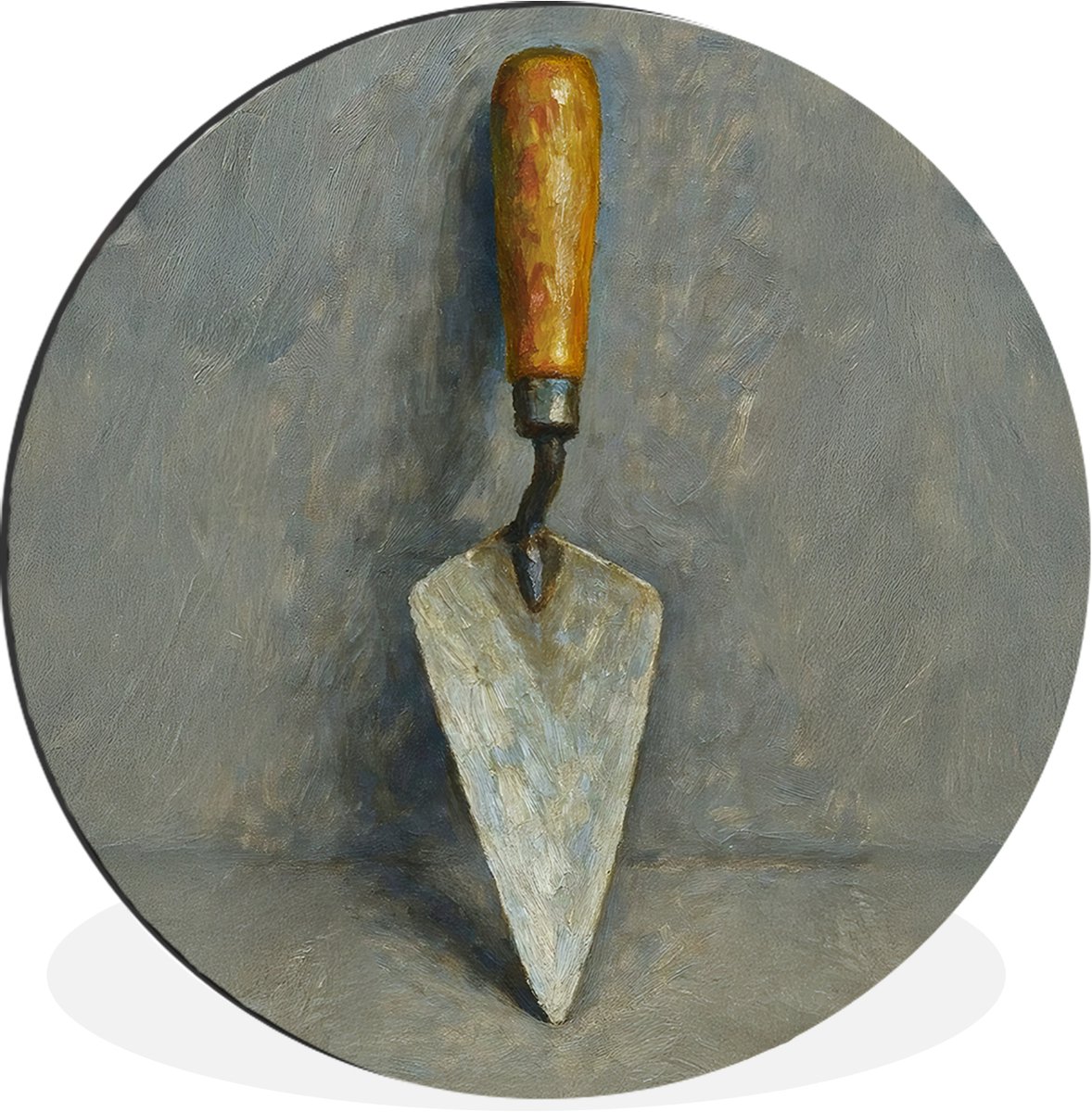 WallCircle - Wandcirkel - Muurcirkel - Troffel - Verf - Gereedschap - Aluminium - Dibond - 120x120 cm - Binnen en Buiten XXL
