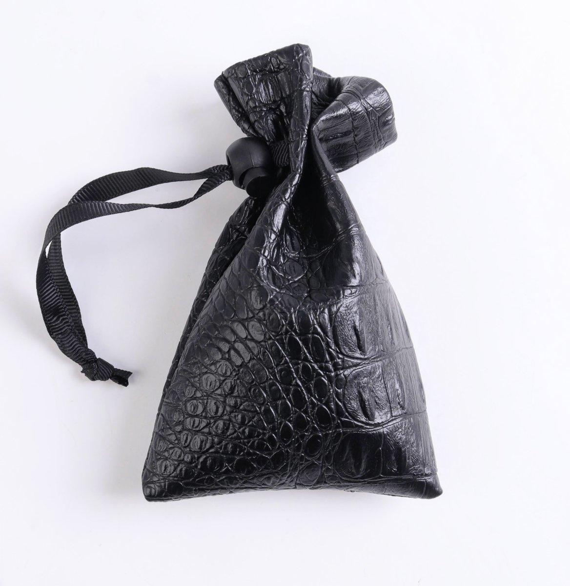 Lapi Toys - Dungeons and Dragons dice bag - DnD dice bag - D&D storage bag - Dice pouch - Polydice bag - Kunstleer - Zwart