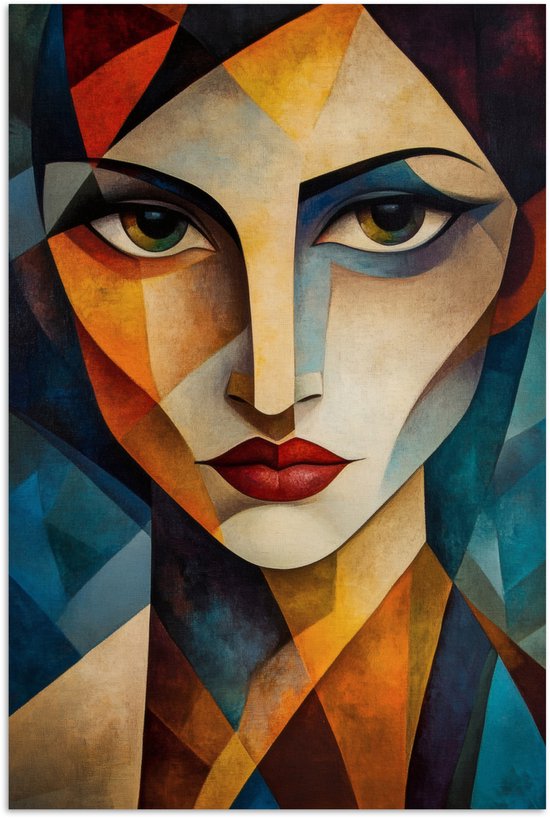 Poster 40x60 cm - Portret - Abstract - Vormen - Posters - Kamer decoratie - Wanddecoratie woonkamer - Muurdecoratie slaapkamer