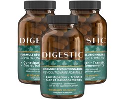 Digestic - Laxeermiddel voor verlichting van constipatie - Ontlasting Verzachter - 100% Natuurlijke Ingrediënten - 180 Capsules - Dikke Darm Detox Reiniging, Verlichting van Winderigheid en Gas, Zacht