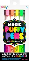 OOLY - Magic Puffy Pens – Set Van 6 Neon 3D Stiften – Magische Puff-Inkt – Creatief Tekenplezier Voor Kinderen Vanaf 3 Jaar