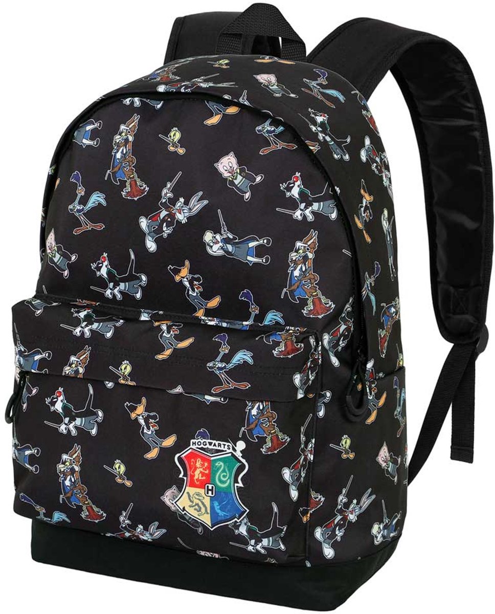 Karactermania - Looney Tunes - Harry Tunes - HS FAN 2.0 Rugzak - Backpack met trolley bevestiging - Rugtas - Zwart
