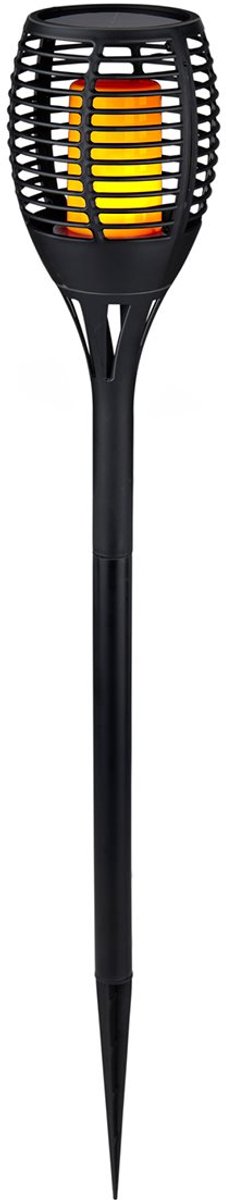 Grundig solar tuinfakkel - vlam-effect led prikspot - tuinverlichting op zonne-energie - tuinspot solar tuinverlichting ip44 - 72 cm