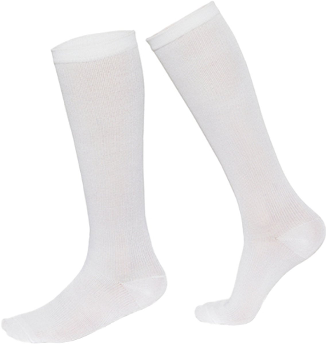 ATTREZZO® Compressiekousen – Maat 36-40 - Wit - Compressie sokken – Steunkousen - sport vliegtuig hardlopen