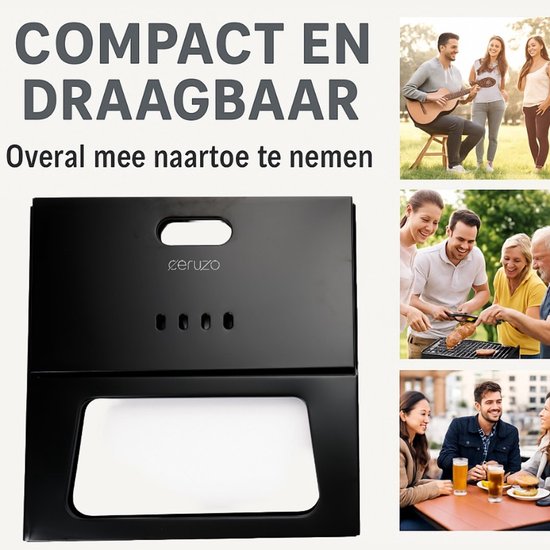 Ceruzo Opvouwbare Barbecue - Draagbaar- Inklapbaar - Houtskool- Camping -Strand -Park van Ceruzo — afbeelding 3