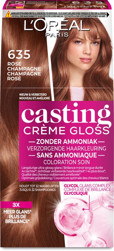 L’Oréal Paris Casting Crème Gloss - Champagne Rosé 635 - Coloration Semi-Permanente - Sans Ammoniaque