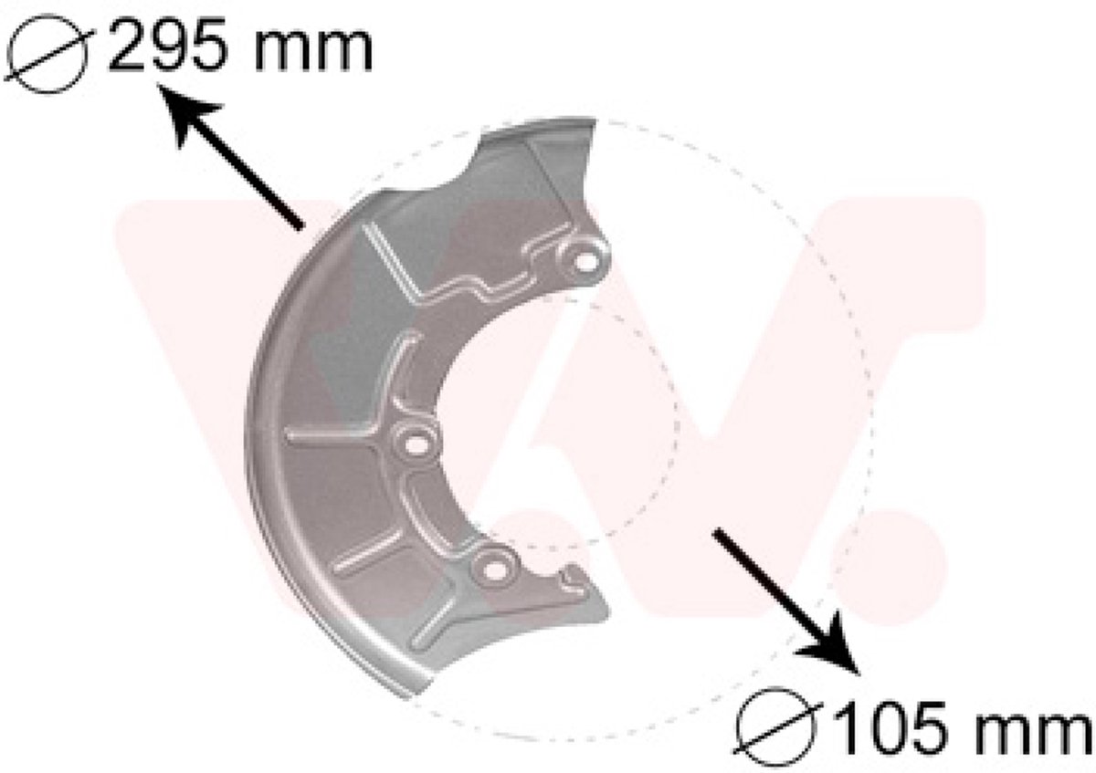 Van Wezel - REMSCHIJF BESCHERMER VOOR AUDI A3 8L 1996-1999 1J0615312A