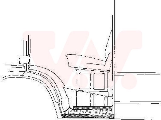 Rear wing repair panel for Mercedes T1 207-410 1977-1995 / Left+Right / Set 9560