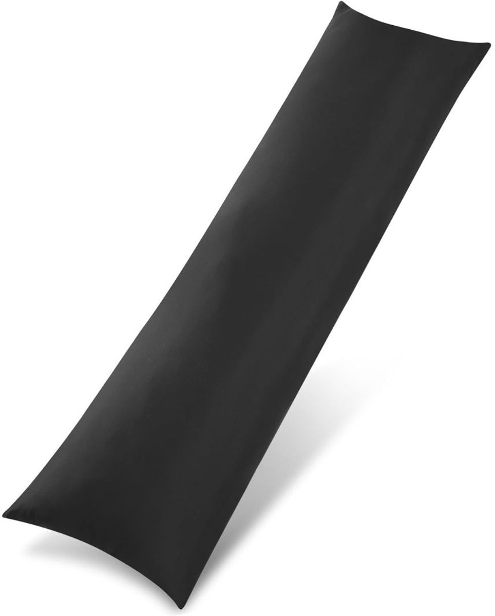 GTB® Lang Kussen voor Zijslapers - Lichaamskussen - Lang Kussen - Zwart - 138cm x 51cm x 3cm
