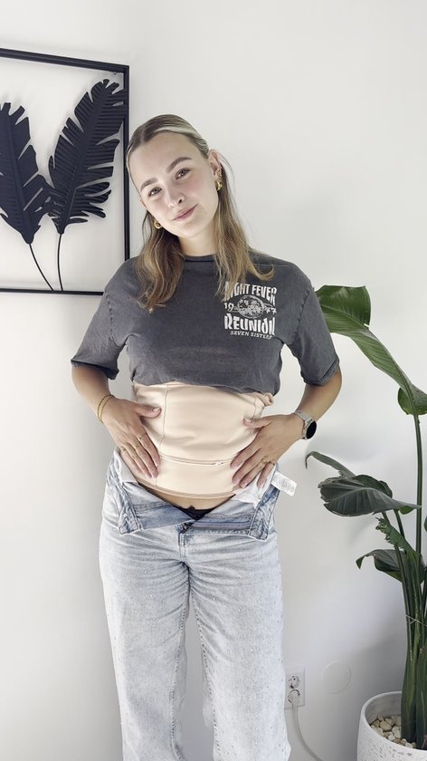 NovaBeau Castor Olie Pack voor Buik, Nek, Benen en Armen – Organisch Katoenen Castor Oil Wrap voor Lever Detox en Reiniging – Hulp bij Constipatie en Gewrichtspijn – Herbruikbaar – Beige