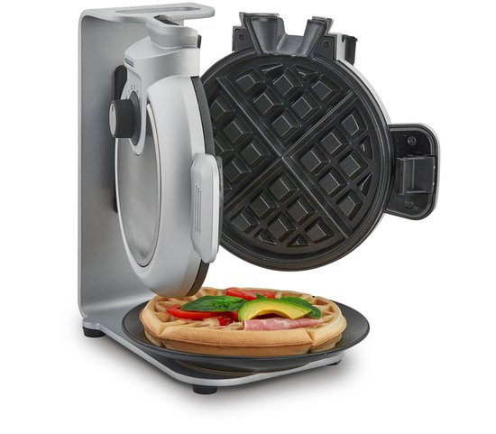 CASO WaffleUp - Verticaal Wafelijzer - 800 Watt - RVS - Perfecte Belgische Wafels Ø 18 cm - Non-stick coating van Caso Design — afbeelding 3