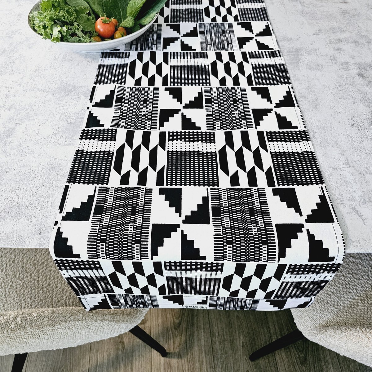 Set van 2 Handgemaakte Tafellopers | 160x35cm | Gemaakt Van 100% Katoen
