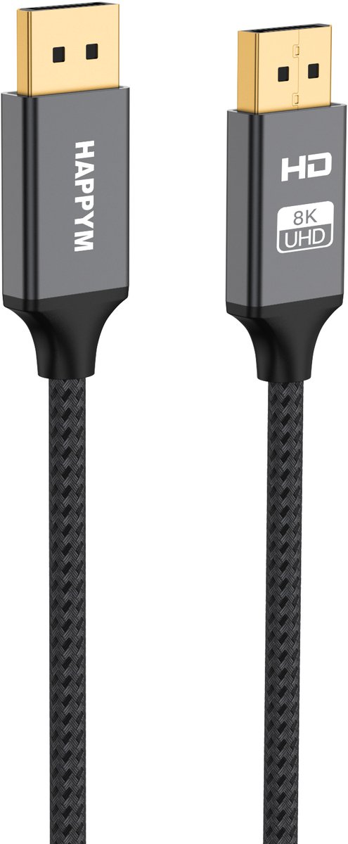 DisplayPort 1.4 Kabel 1M – 8K 60Hz – 4K 120Hz en 2K 240Hz voor Haarscherpe Beeldkwaliteit
