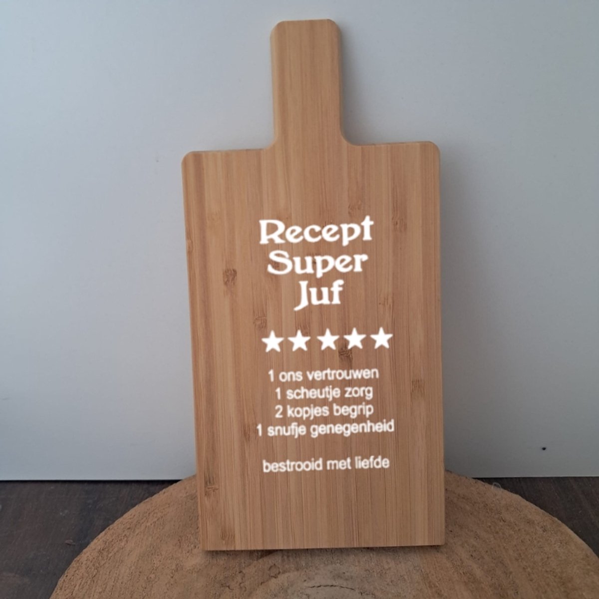 Sierplank - Juf cadeau - Recept