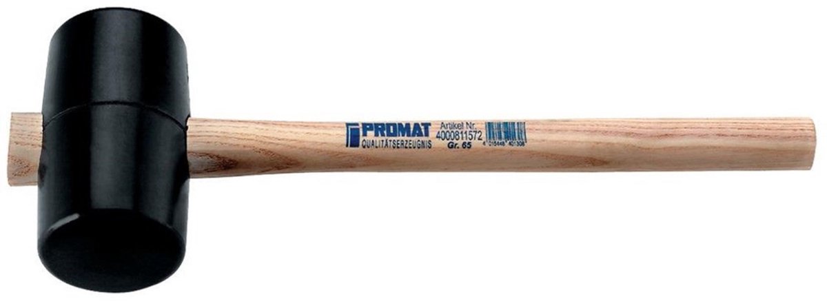 Promat rubber hamer zwart 54 mm - 4000811571