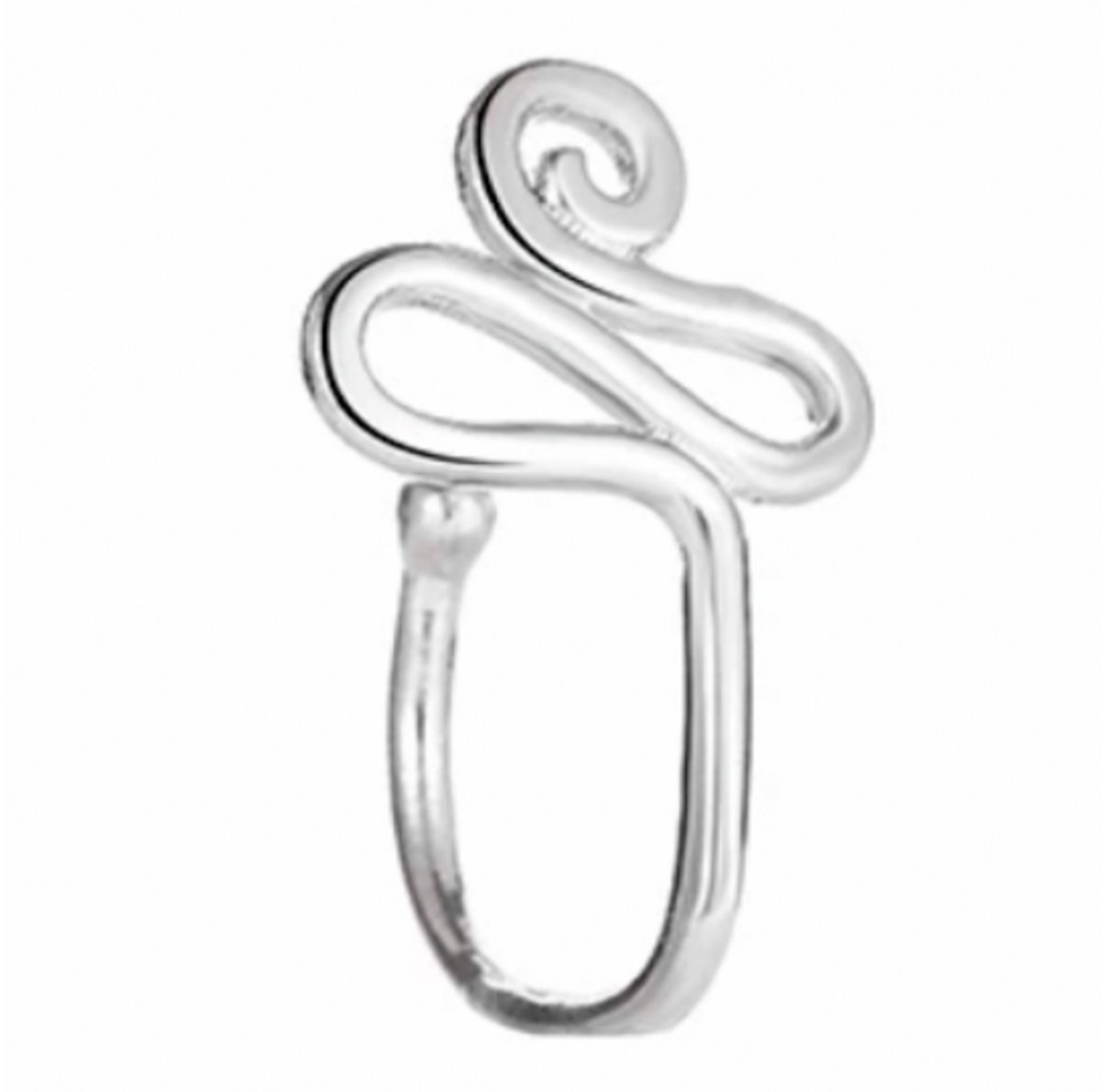 Neusklem Cary zilverkleur 15.5 mm - Charme Bijoux