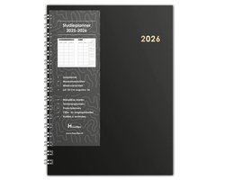 Huurdies - Schoolplanner - 2026 - A5 - Hardcover - Goudfolie & krasvast gelamineerd